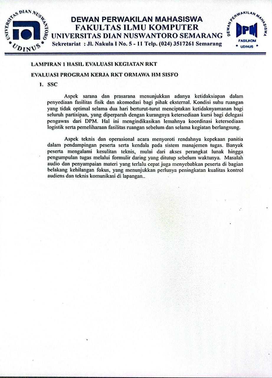 Berita Acara Hasil Evaluasi HM SISFO